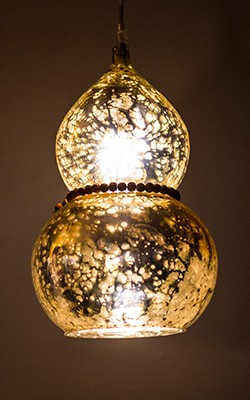 Saint Lamp Glass Antique Gold by Sahil & Sarthak